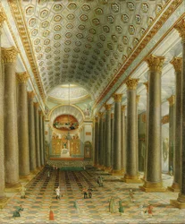 Interior View of the Kazan Cathedral in St. Petersburg